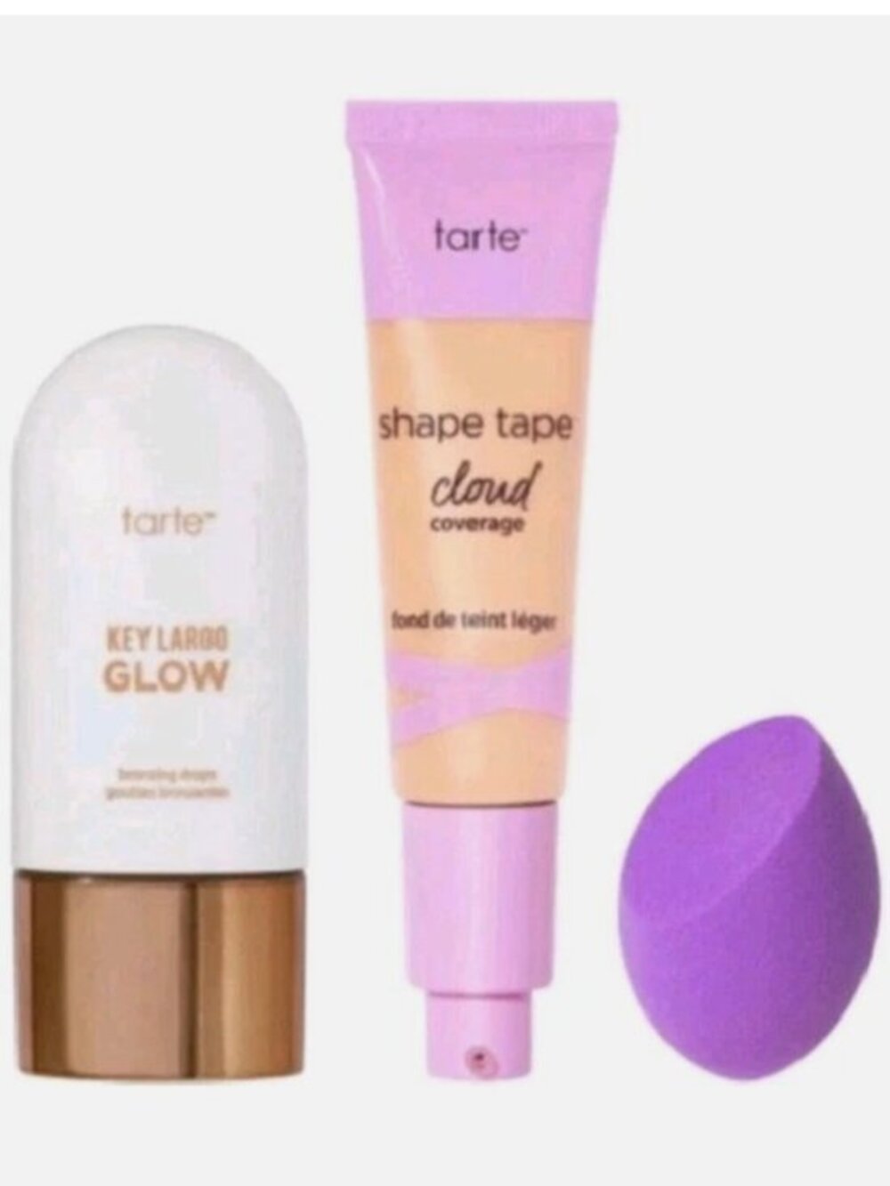 Tarte 3-Piece Key Largo Bronze Set w/Shape Tape Cloud Coverage Foundation 35N